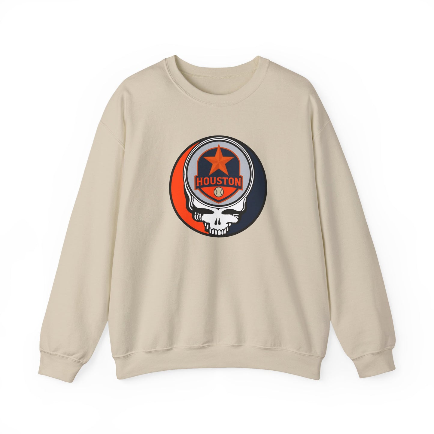 Houston Astros Stealie Grateful Dead Crewneck Sweatshirt - MLB