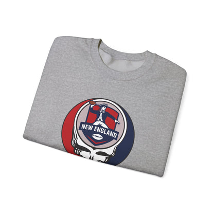New England Football Grateful Dead Stealie Crewneck Sweatshirt - NFL