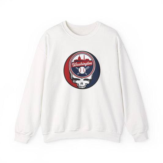 Washington Nationals Grateful Dead Stealie Crewneck Sweatshirt - MLB
