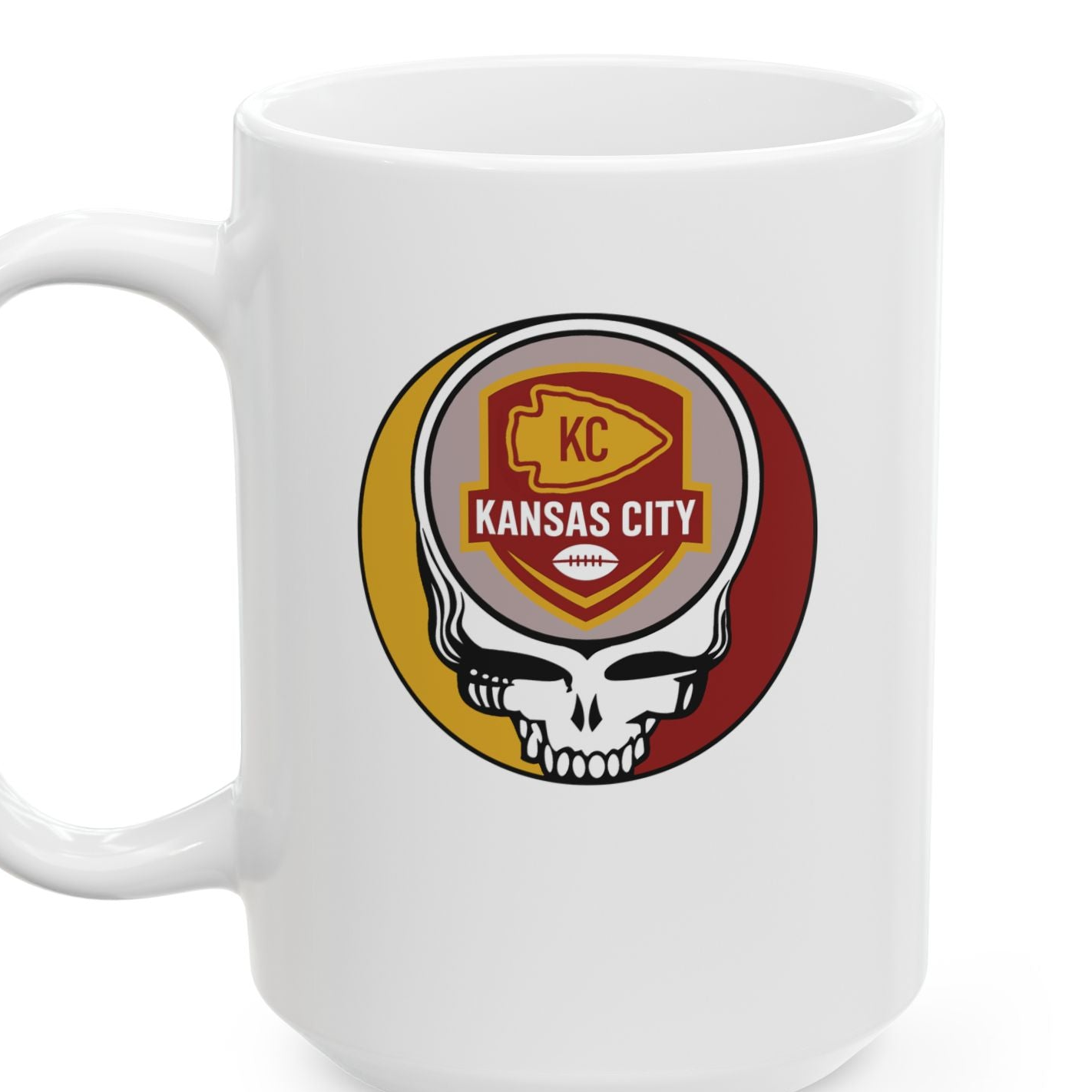 Kansas City Football Stealie Ceramic Coffee Mug - NFL