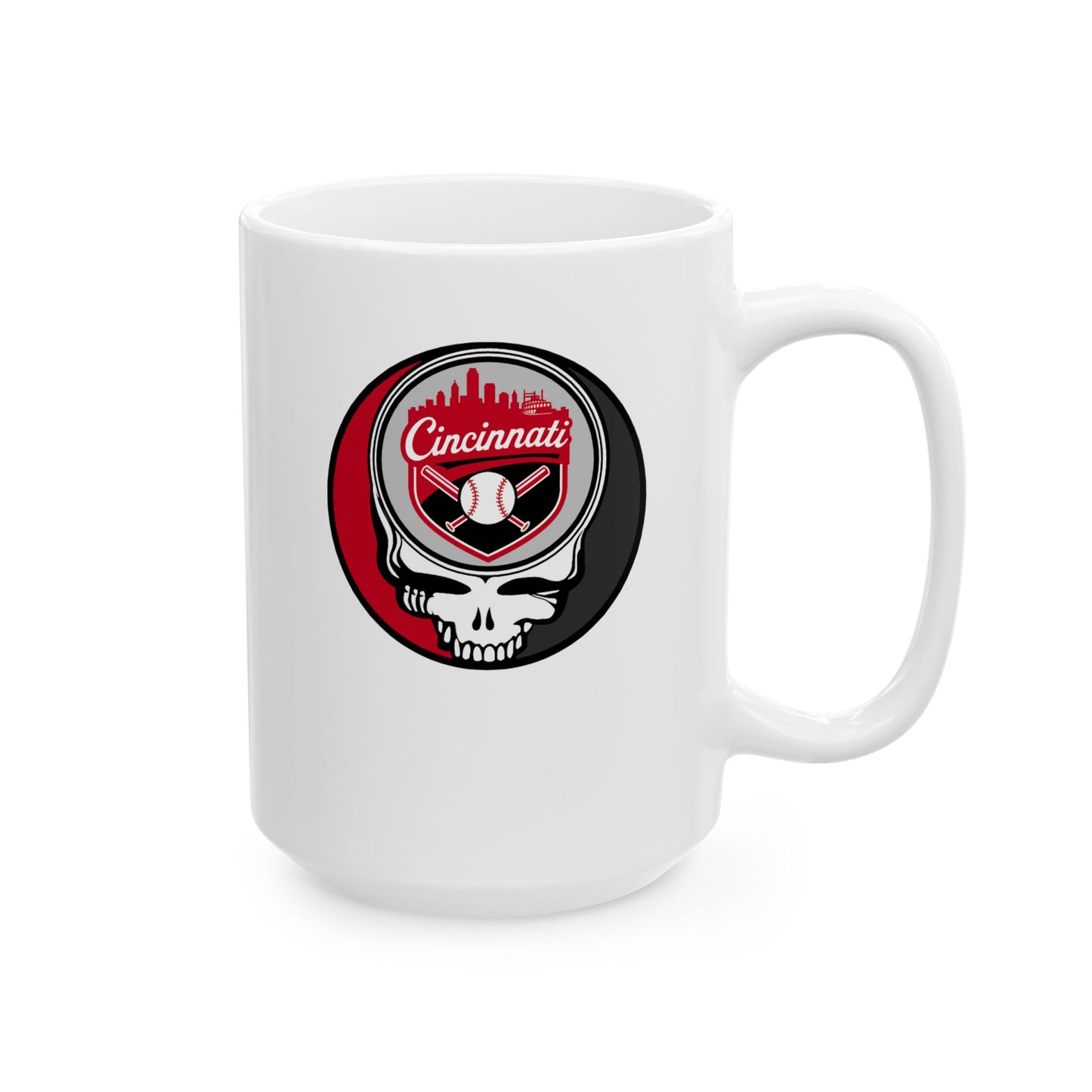 Cincinnati Reds Stealie Ceramic Mug - MLB