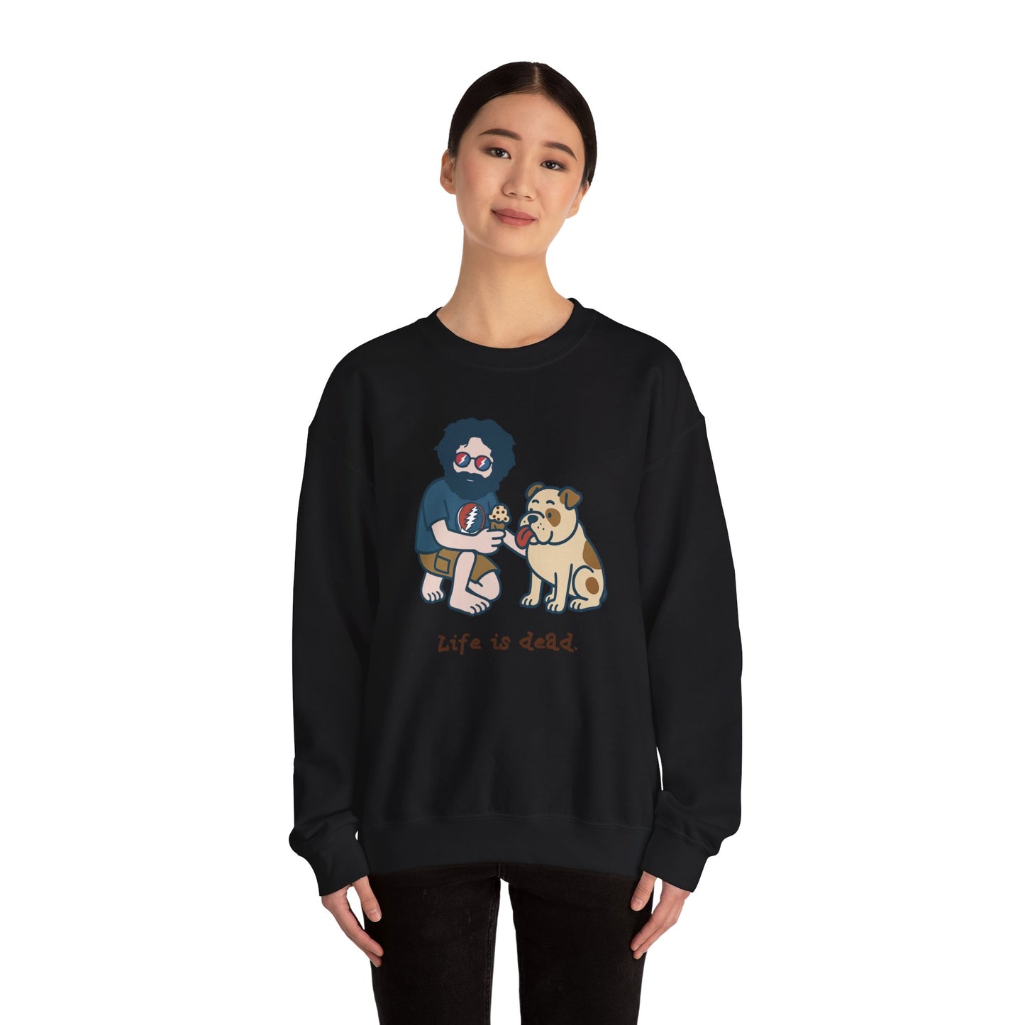 Jerry and Frank Are Sharin' | Life is dead. Crewneck Sweatshirt