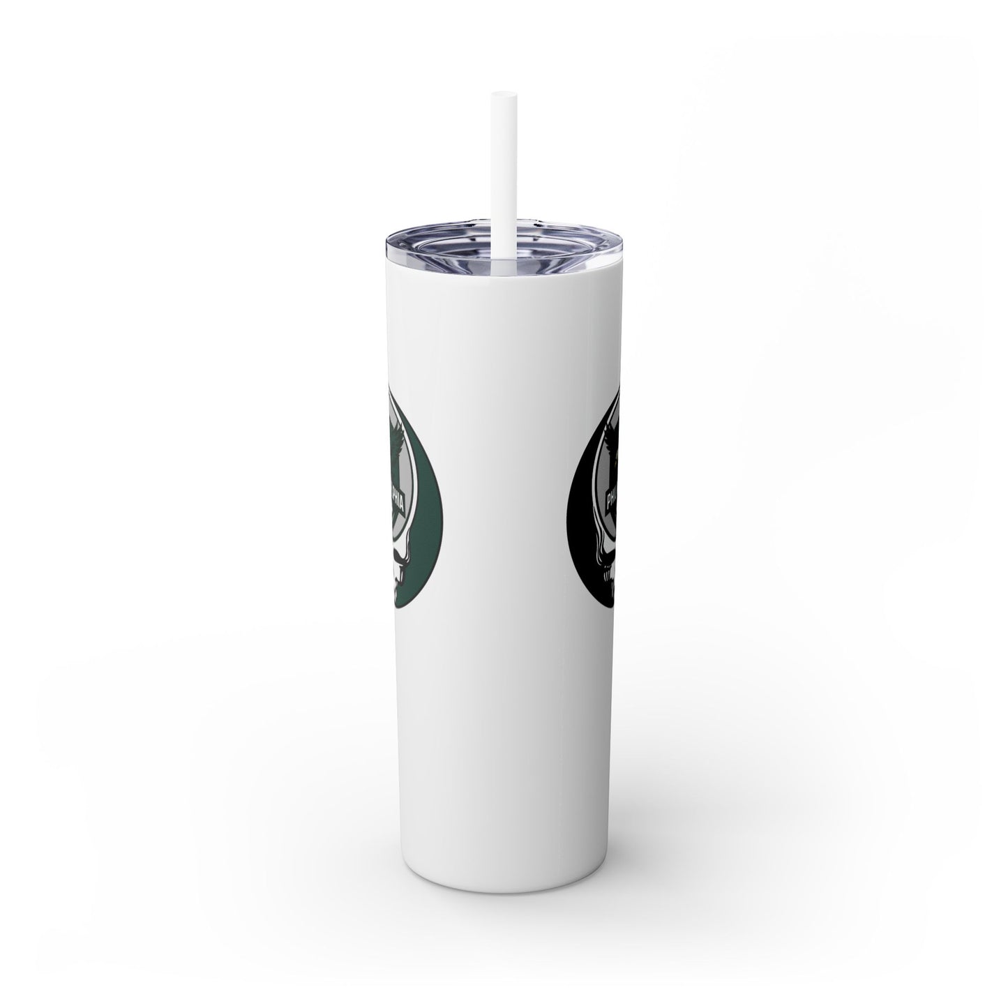 Philadelphia Football Stealie Skinny Tumbler with Straw, 20oz - NFL