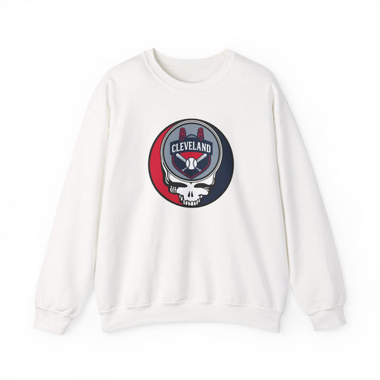 Cleveland Guardians Grateful Dead Stealie Crewneck Sweatshirt - MLB
