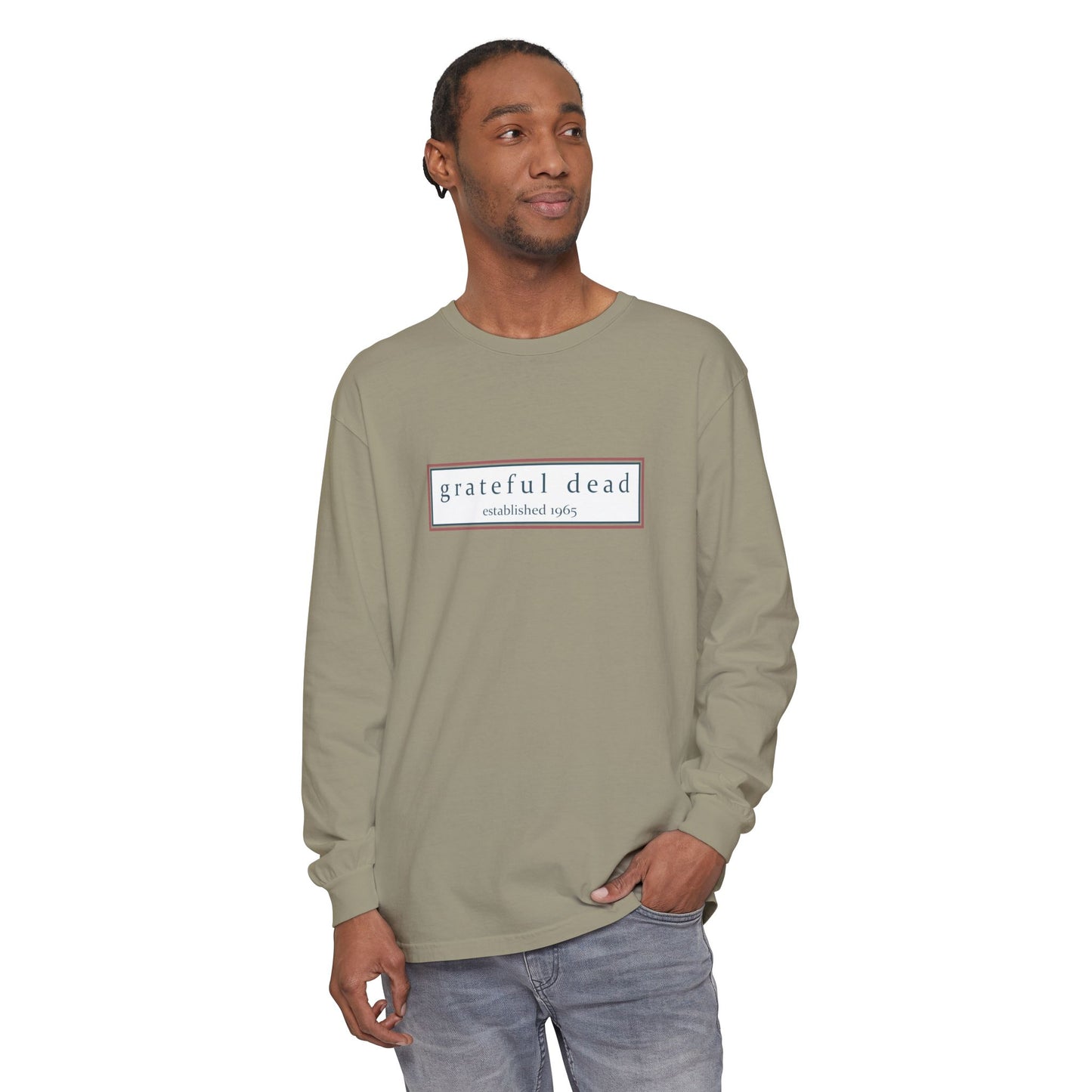The Wolf Vineyard Collection Garment-Dyed Two-Sided Long Sleeve T-Shirt