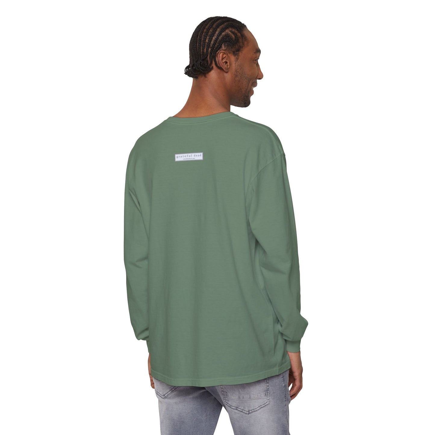 Patchwork Bear Double-Sided Vineyard Collection Garment-dyed Long Sleeve T-Shirt