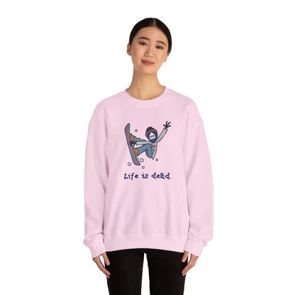 Snowboardin' Jerry | Life is dead. Crewneck Sweatshirt