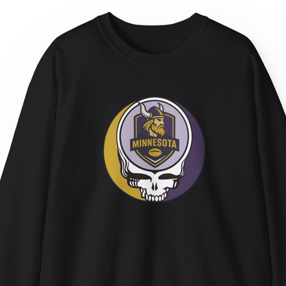 Minnesota Football Grateful Dead Stealie Crewneck Sweatshirt