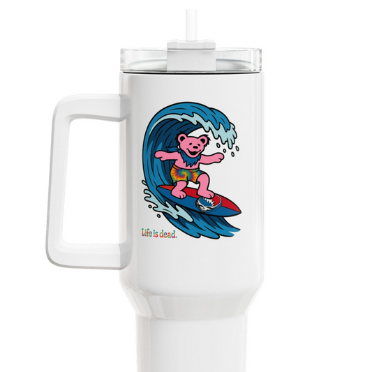Surfin' Bear "Fat Man" Tumbler,  Double Insulated 40oz Travel Mug