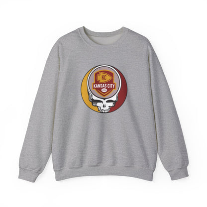 Kansas City Football Grateful Dead Stealie Crewneck Sweatshirt - NFL