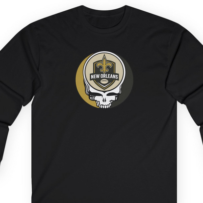 New Orleans Football Stealie Ultra Cotton Long Sleeve Tee
