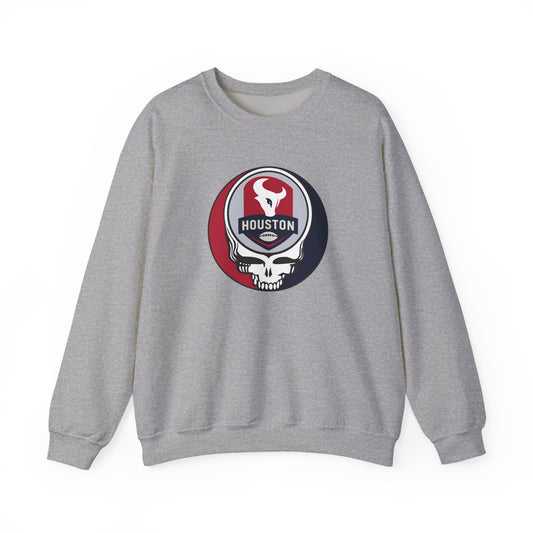 Houston Football Grateful Dead Stealie Crewneck Sweatshirt - NFL