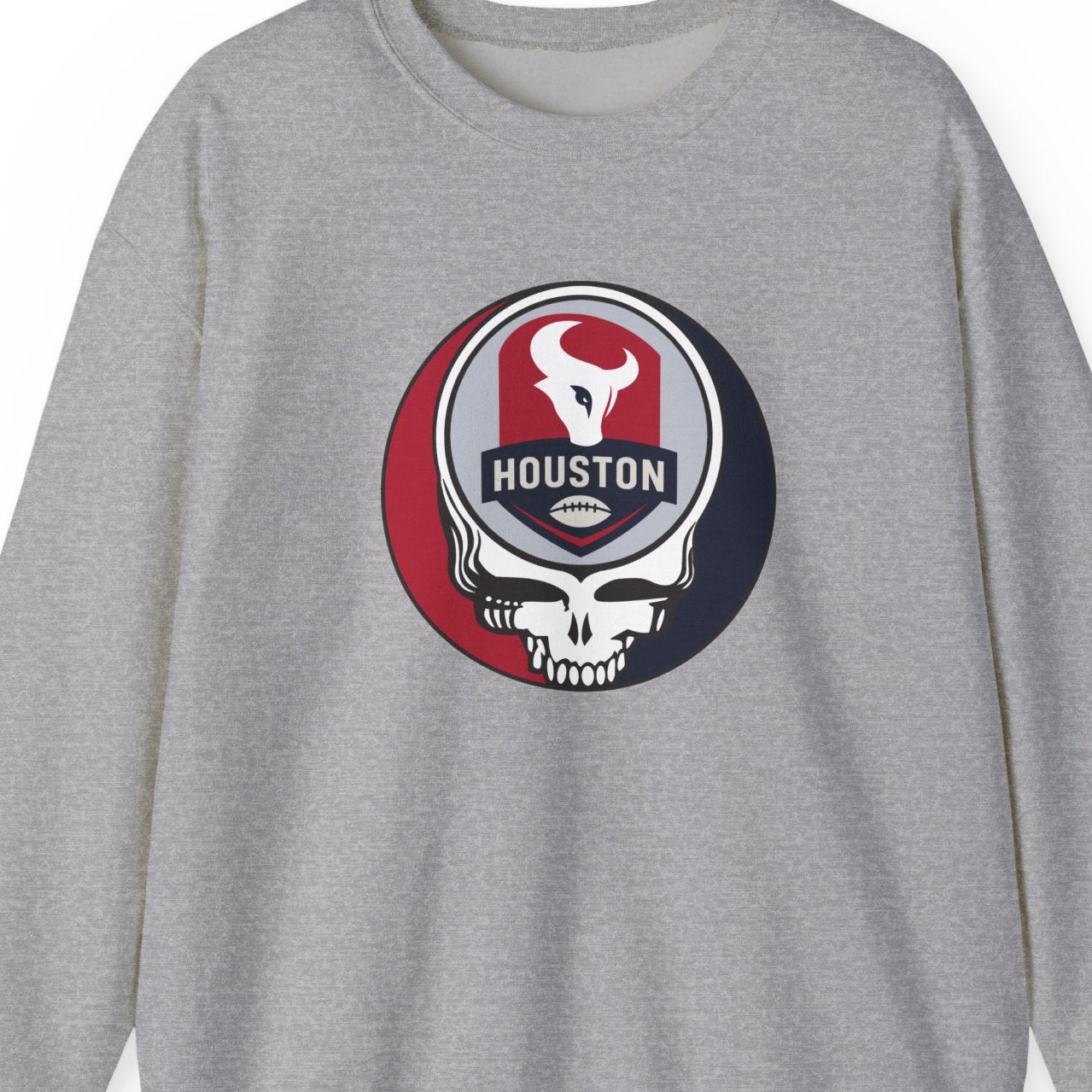 Houston Football Grateful Dead Stealie Crewneck Sweatshirt - NFL