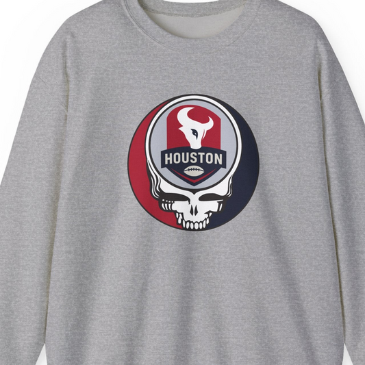 Houston Football Grateful Dead Stealie Crewneck Sweatshirt - NFL