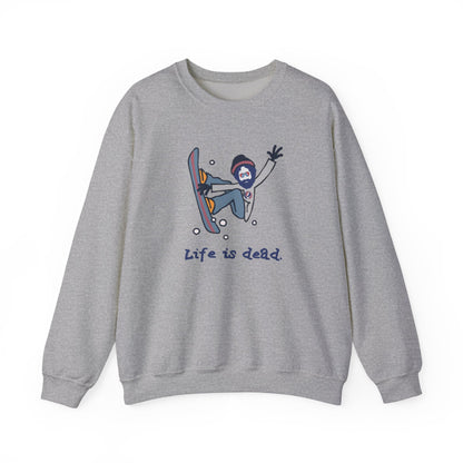 Snowboardin' Jerry | Life is dead. Crewneck Sweatshirt