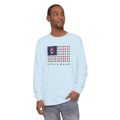 Stealie & Bears Flag Vineyard Collection Garment-Dyed Long Sleeve