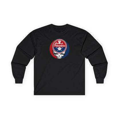 Philadelphia Phillies Stealie Grateful Dead Long Sleeve Tee - MLB