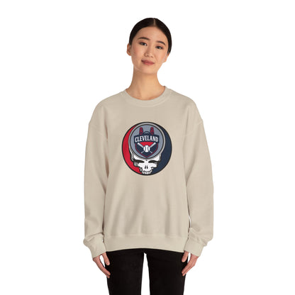 Cleveland Guardians Grateful Dead Stealie Crewneck Sweatshirt - MLB