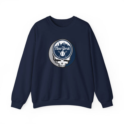 New York Yankees Stealie Grateful Dead Crewneck Sweatshirt - MLB