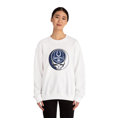 Indianapolis Football Stealie Grateful Dead Crewneck Sweatshirt - NFL