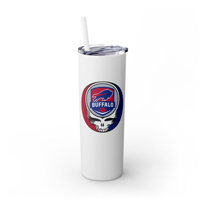 Buffalo Football Skinny Tumbler with Straw, 20oz - NFL
