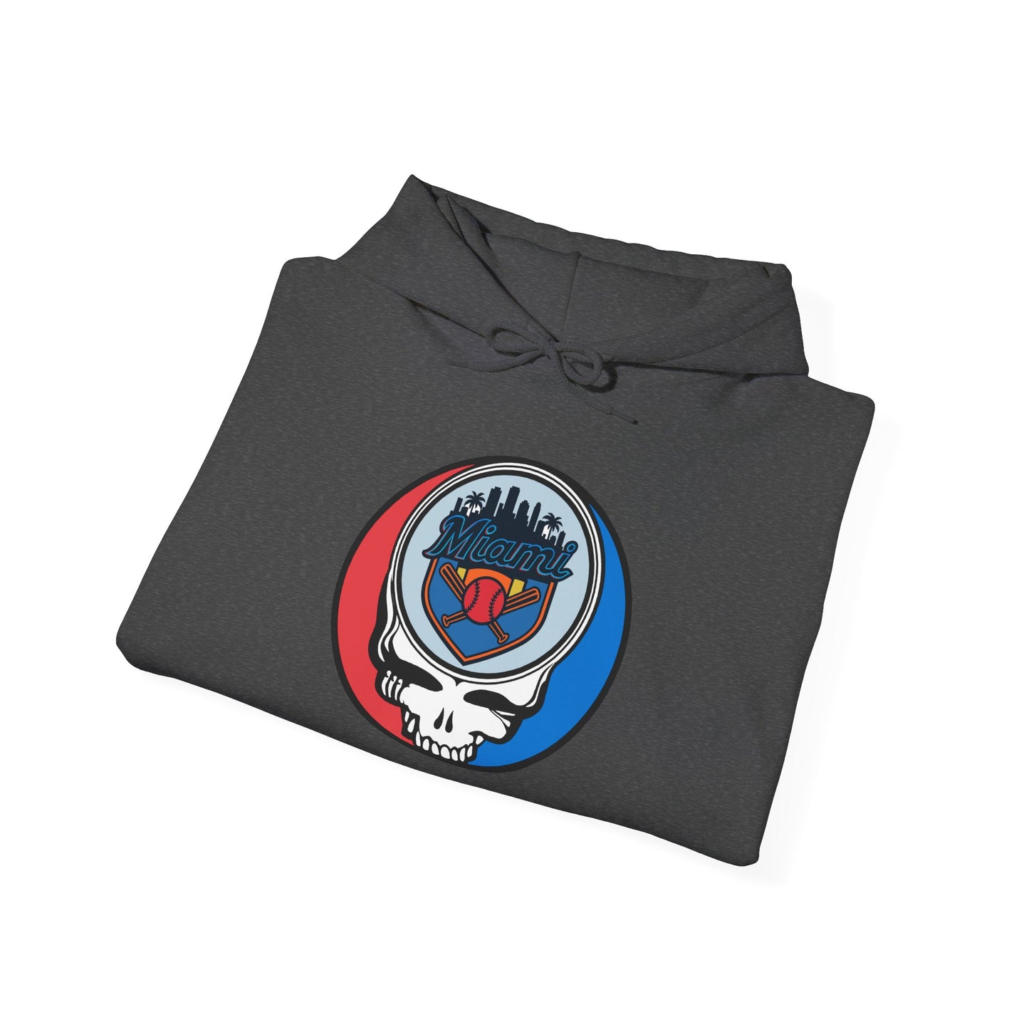 Miami Marlins Grateful Dead Unisex Heavy Blend Hoodie - Hooded Sweatshirt