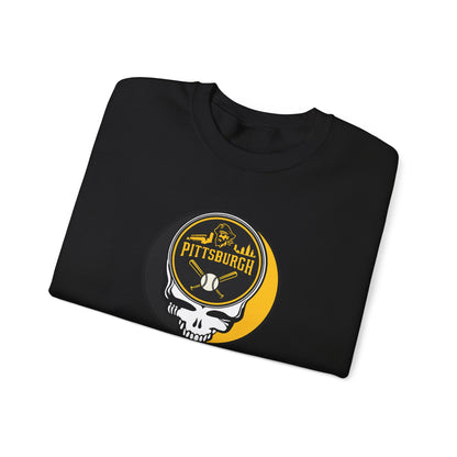 Pittsburgh Pirates Grateful Dead Stealie Crewneck Sweatshirt - MLB