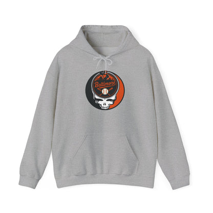 Baltimore Orioles Grateful Dead Unisex Heavy Blend Hoodie - Hooded Sweatshirt