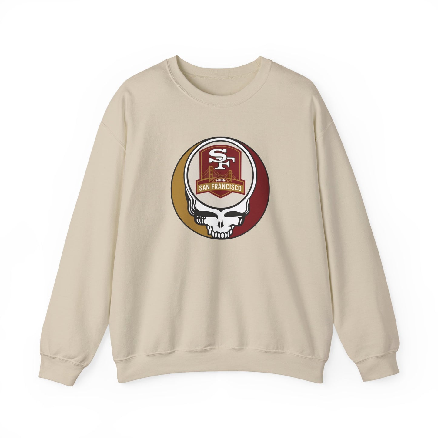 San Franisco Football Grateful Dead Stealie Crewneck Sweatshirt