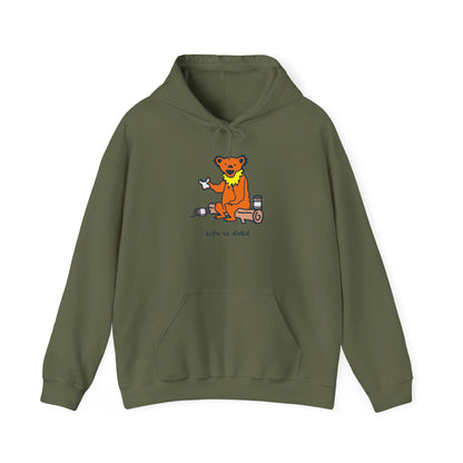 Life is dead. Snackin' Bear Grateful Dead Unisex Hoodie