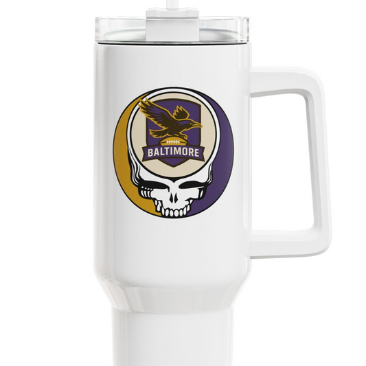 Baltimore Football Stealie "Fat Man" Tumbler,  Double Insulated 40oz Travel Mug - NFL