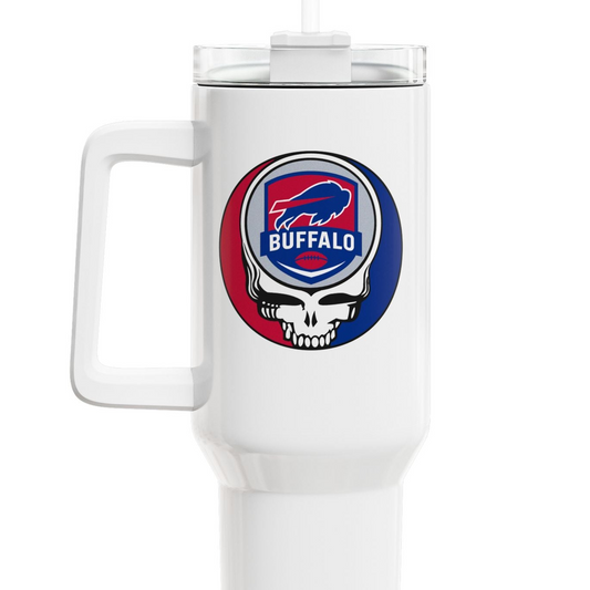 Buffalo Football Stealie "Fat Man" Tumbler,  Double Insulated 40oz Travel Mug - NFL