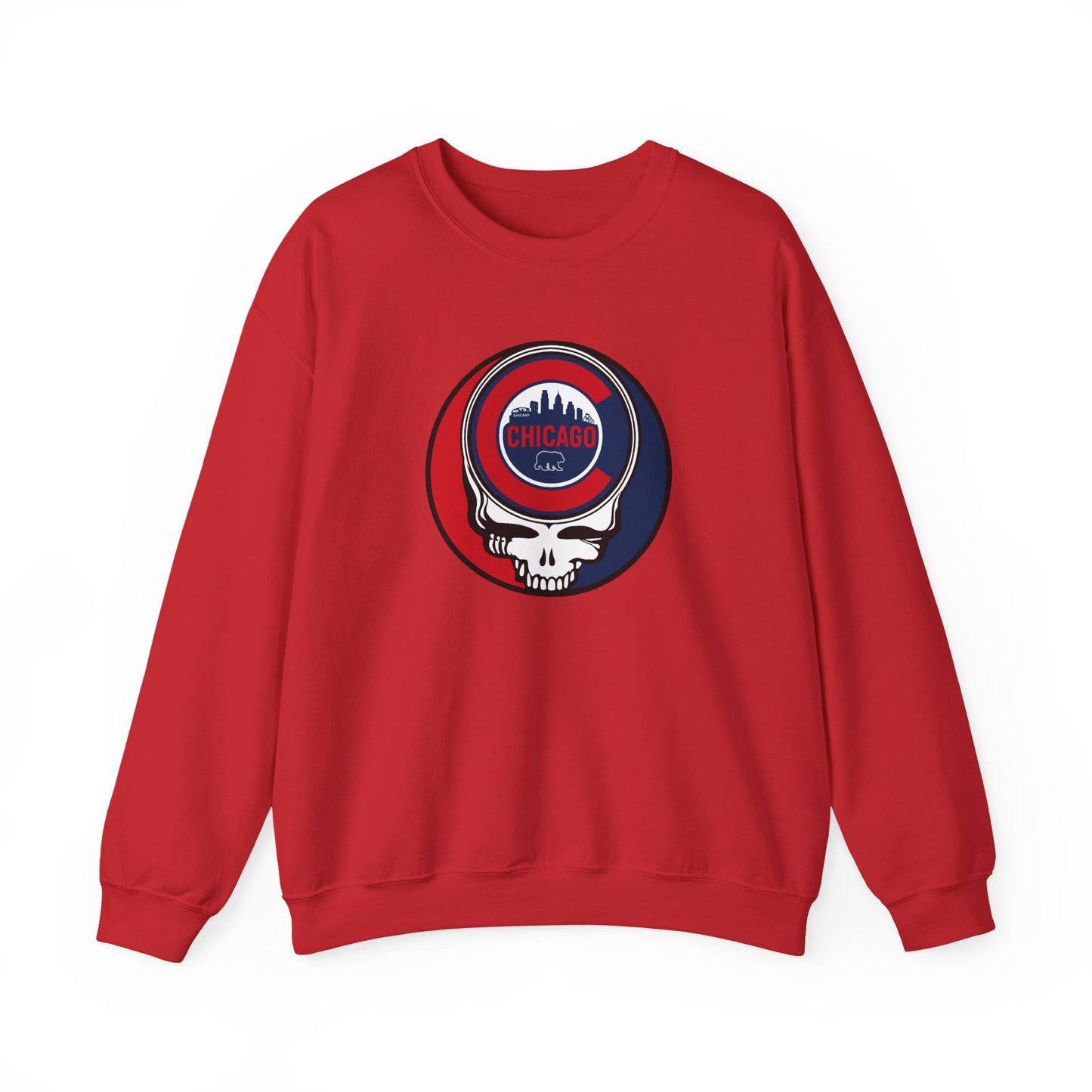 Chicago Cubs Stealie Grateful Dead Crewneck Sweatshirt - MLB
