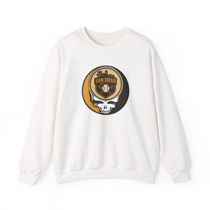 San Diego Padres Grateful Dead Stealie Crewneck Sweatshirt - MLB