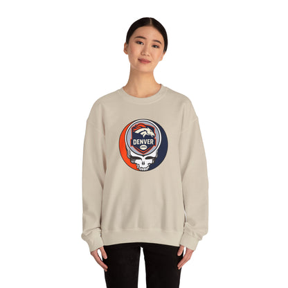 Denver Football Grateful Dead Stealie Crewneck Sweatshirt - NFL