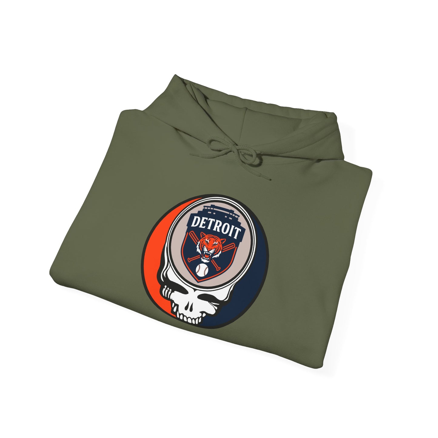 Detroit Tigers Grateful Dead Unisex Heavy Blend Hoodie - Hooded Sweatshirt