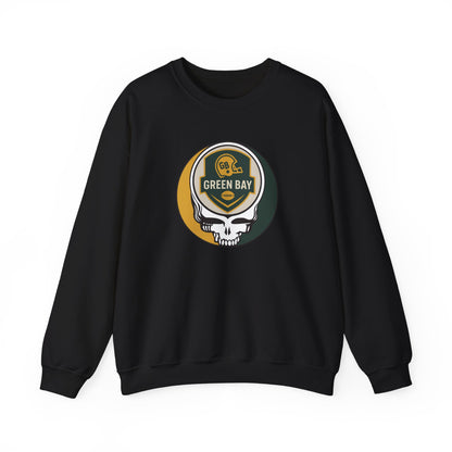 Green Bay Football Grateful Dead Stealie Crewneck Sweatshirt