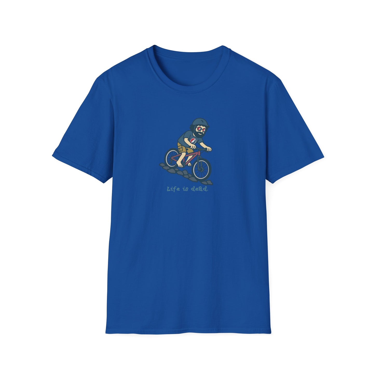Mountain Bikin' Jerry - Life is dead. Grateful Dead TShirt