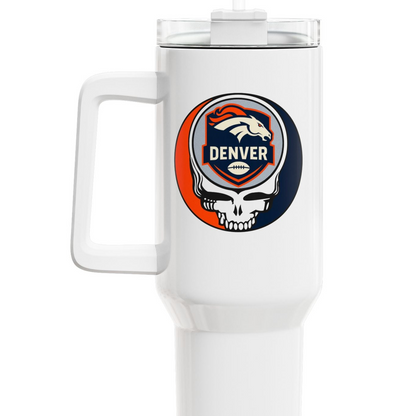 Denver Football Stealie "Fat Man" Tumbler,  Double Insulated 40oz Travel Mug - NFL