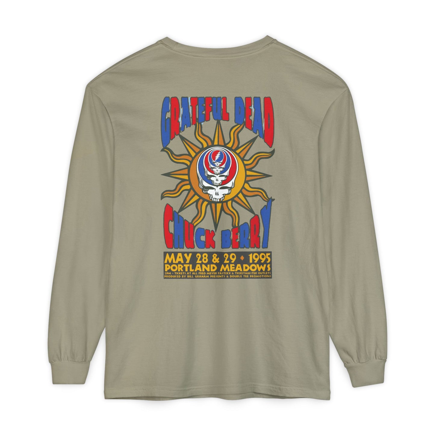 Grateful Dead and Chuck Berry Two-Sided Concert Tee - Vineyard Collection Garment-Dyed Long Sleeve