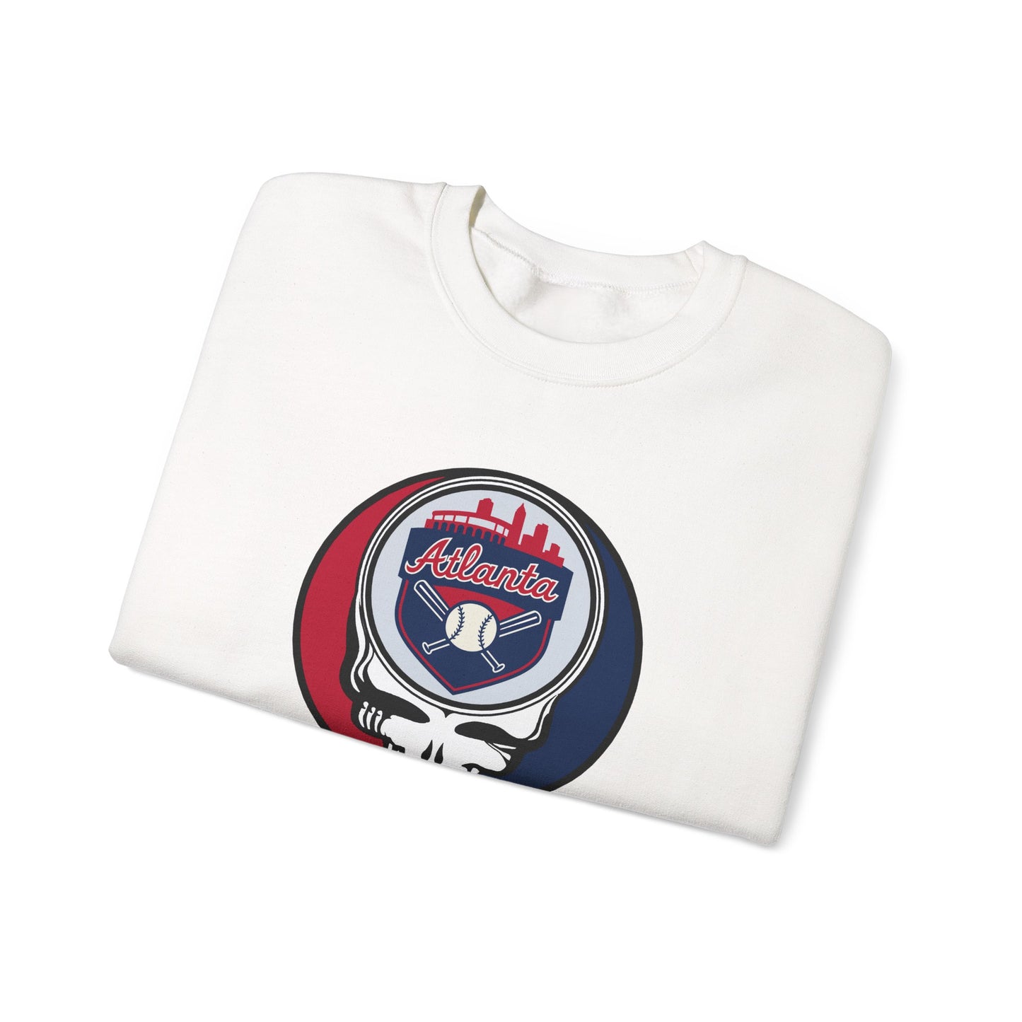 Atlanta Braves Stealie Grateful Dead Crewneck Sweatshirt - MLB