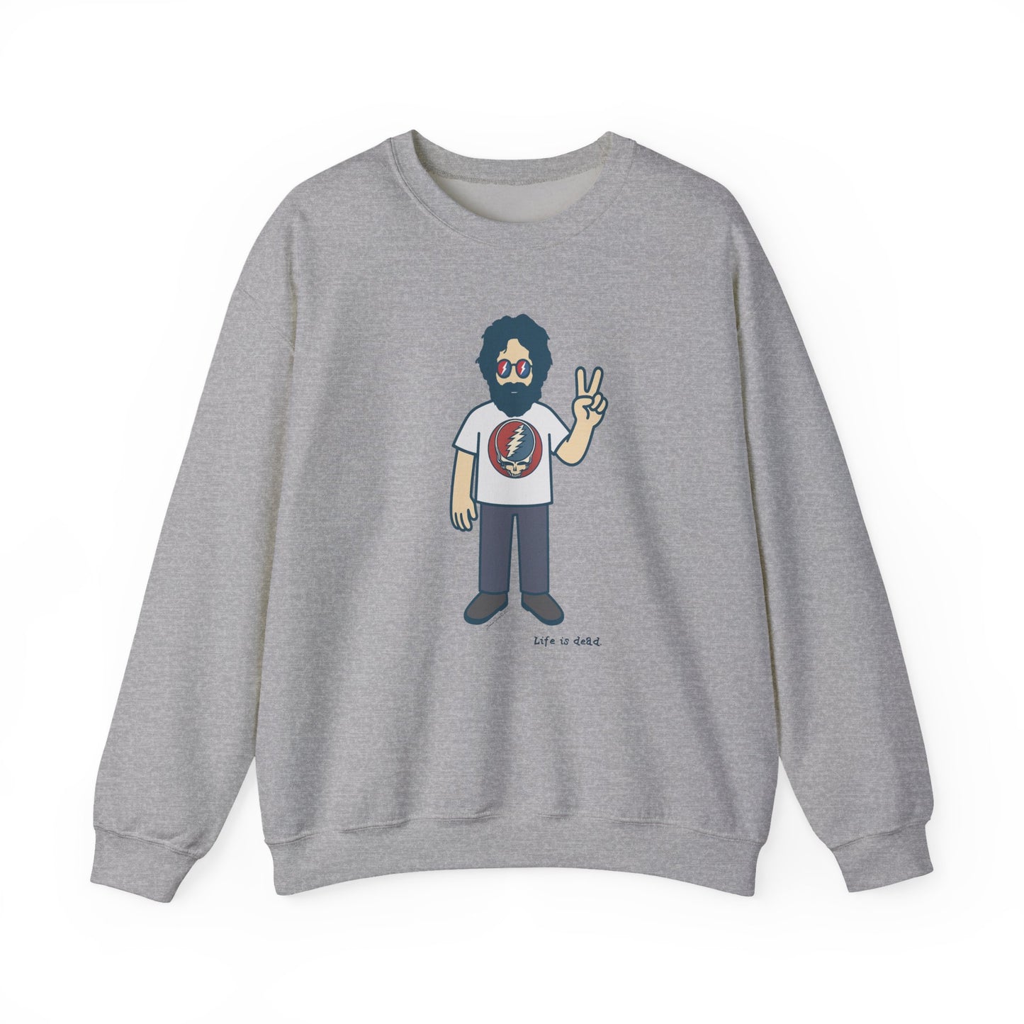 Peace Lovin' Jerry | Life is dead. Crewneck Sweatshirt