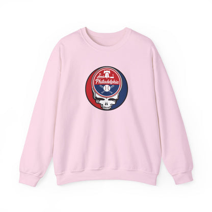 Philadelphia Phillies Grateful Dead Stealie Crewneck Sweatshirt - MLB