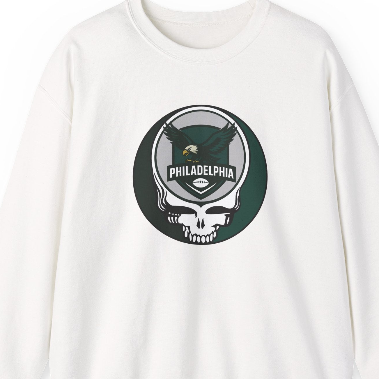 Philadelphia Football Grateful Dead Stealie Crewneck Sweatshirt - NFL