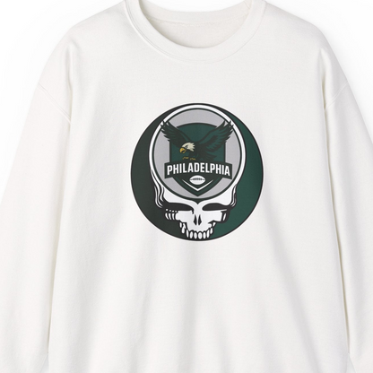 Philadelphia Football Grateful Dead Stealie Crewneck Sweatshirt - NFL