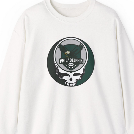 Philadelphia Football Grateful Dead Stealie Crewneck Sweatshirt - NFL