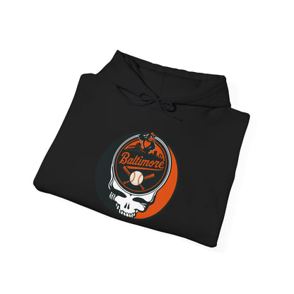 Baltimore Orioles Grateful Dead Unisex Heavy Blend Hoodie - Hooded Sweatshirt