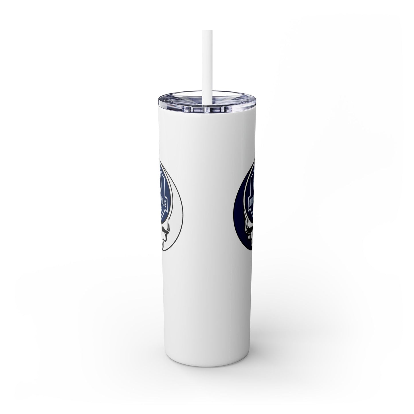 Indianapolis Football Stealie Skinny Tumbler with Straw, 20oz - NFL