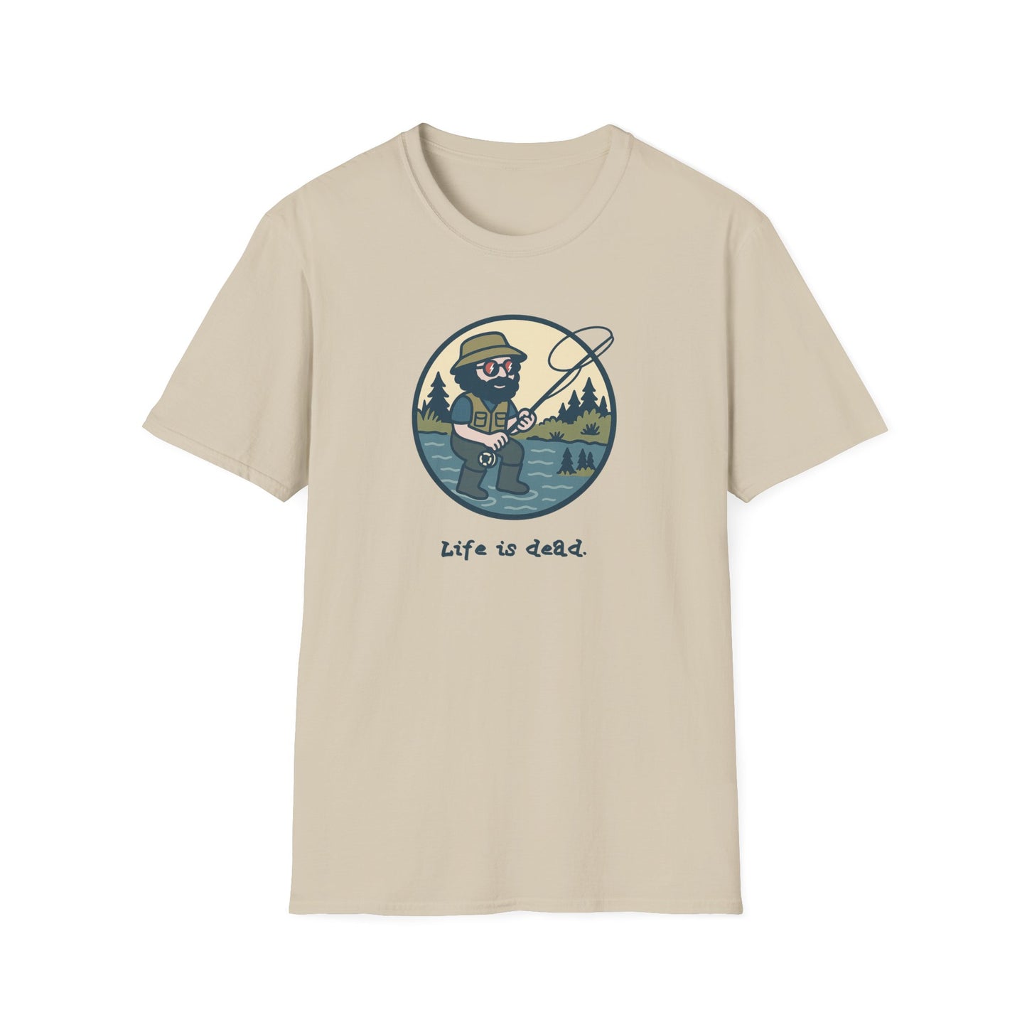 Fly Fishin' Jerry - Life is dead. Grateful Dead TShirt