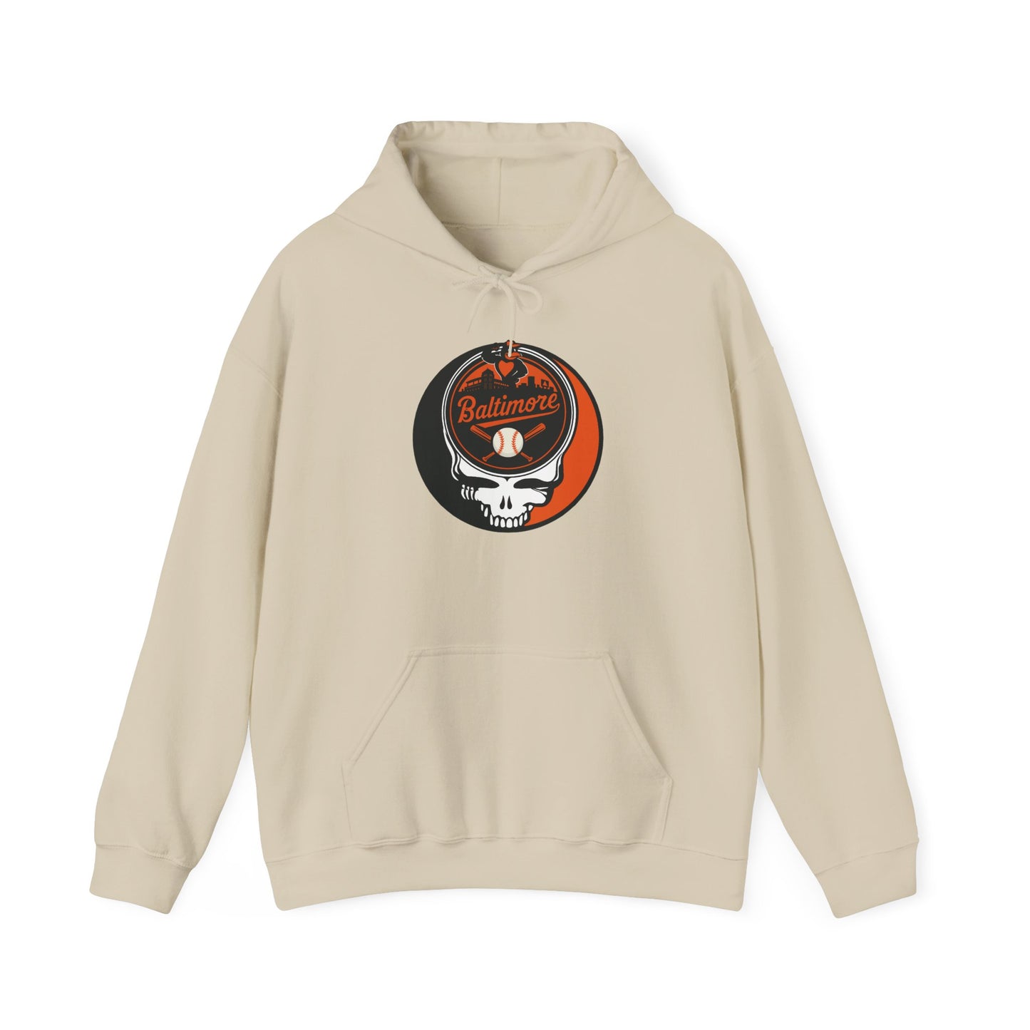 Baltimore Orioles Grateful Dead Unisex Heavy Blend Hoodie - Hooded Sweatshirt